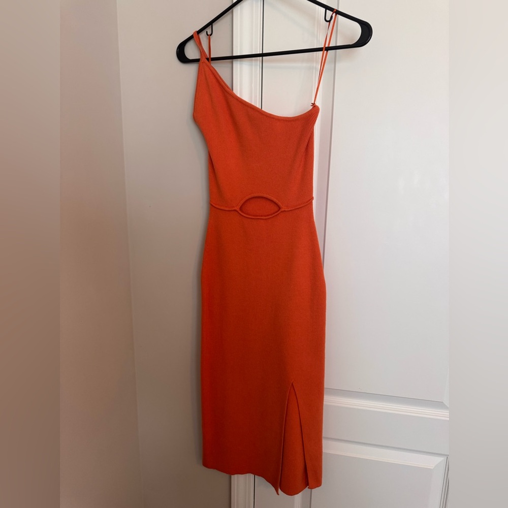Elegant Orange Women's Dress